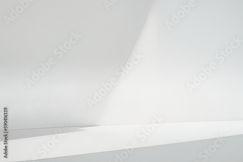 Abstract white studio background for product presentation. 