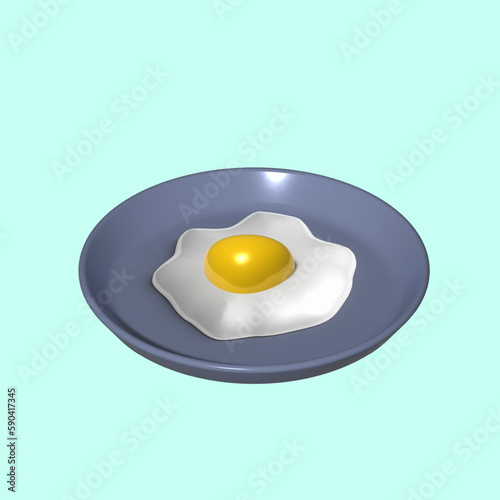 fried egg on a plate