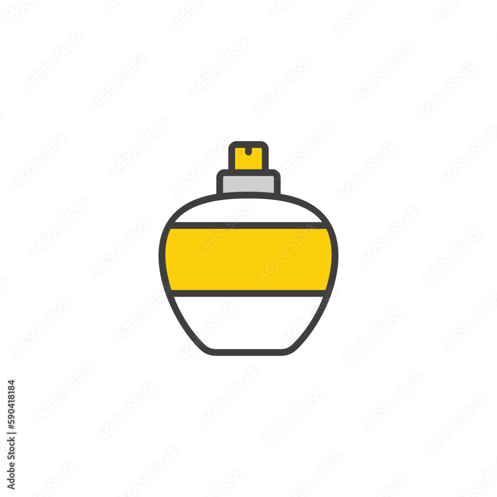 Perfume icon design with white background stock illustration