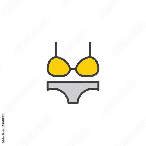 Bikni icon design with white background stock illustration photo