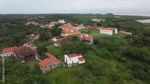 Alcântara Colonial Casarões Igrejas Ruínas Abandonado São Luís Maranhão Brasil Colônia IPHAN Histórico Escravista Escravos História Brasileira Arquitetura Telhado Aéreo Drone Viagem Turismo Turístico photo