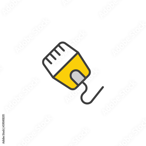 Shaving Machine icon design with white background stock illustration