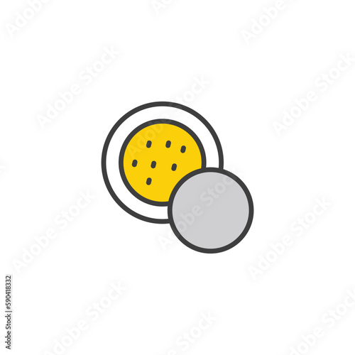 Face Powder icon design with white background stock illustration