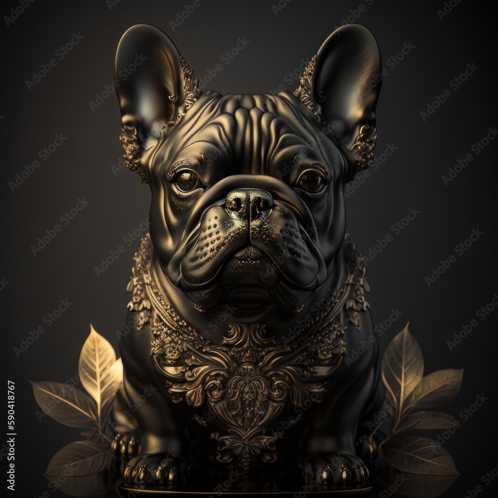 French Bulldog portrait elegant 