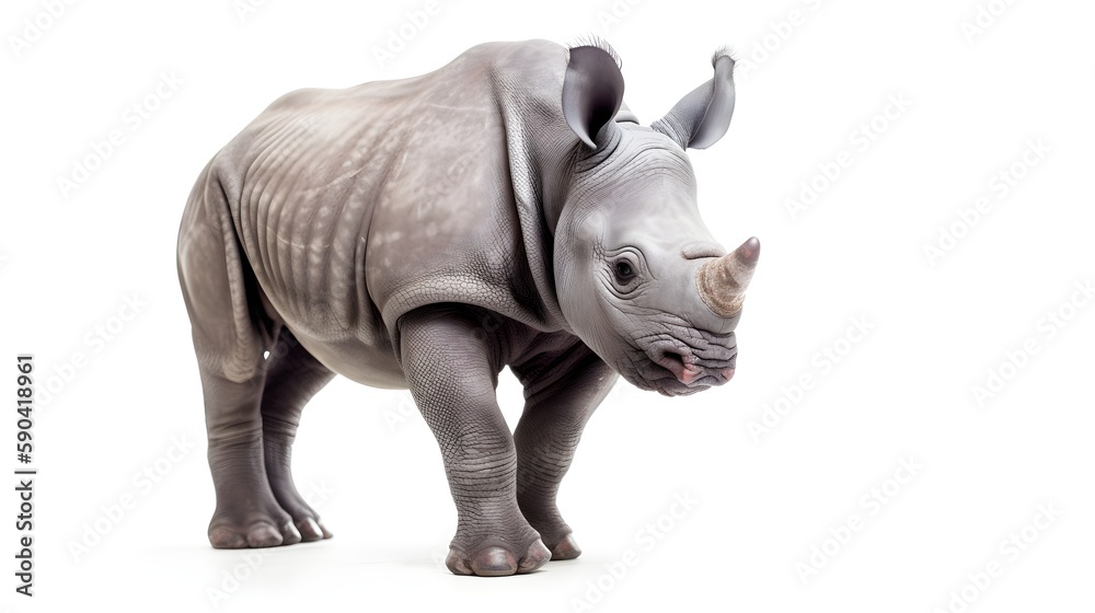 rhinoceros isolated on white