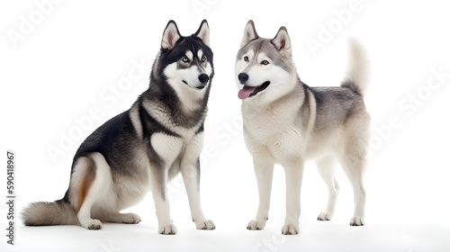 siberian husky dog and wolf