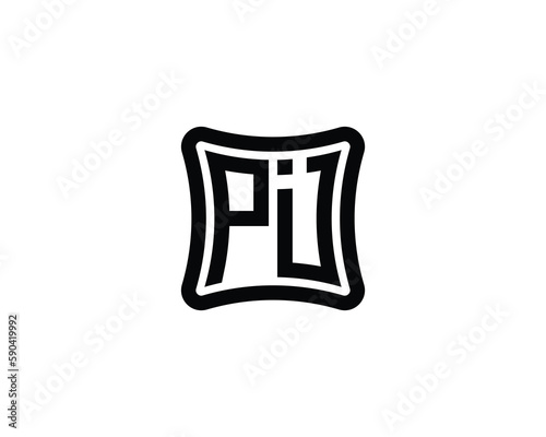 PI logo design vector template