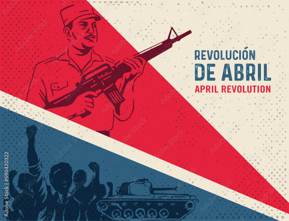 Obraz premium VECTORS. Banner for the April Revolution, also known as the Dominican Civil War in Santo Domingo, Dominican Republic. April 24, led by Franciso Alberto Caamano, vintage