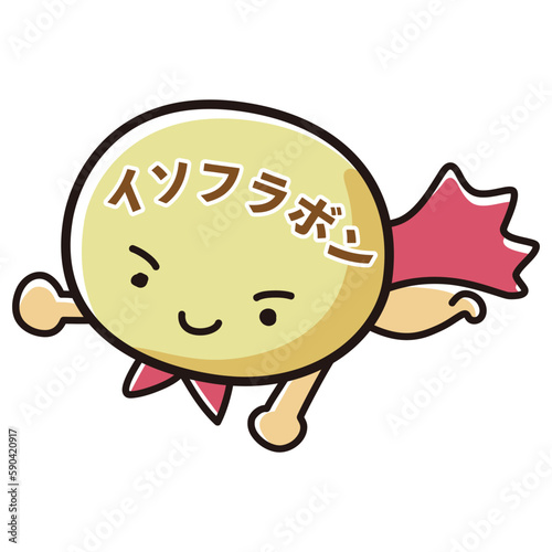 イソフラボンのキャラクターのイラスト