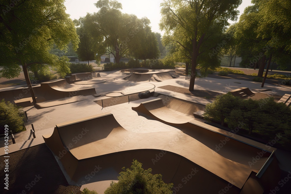  skate park for skateboarder, generative artificial intelligence
