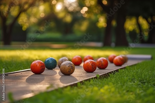 bocce ball court and lawn bowlin , generative artificial intelligence