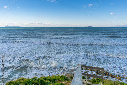 STUNNING CORFU ISLAND GREEK CINEMATIC STYLE OCEANSIDE COASTLINE SHORE  photo