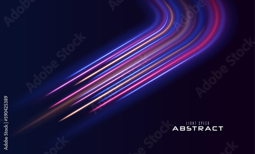 Magic of moving fast speed police lines. Red and blue glowing neon lights line. Particle motion effect. Abstract fire flare trace lens flares. Luminous stripes on a transparent background. Vector