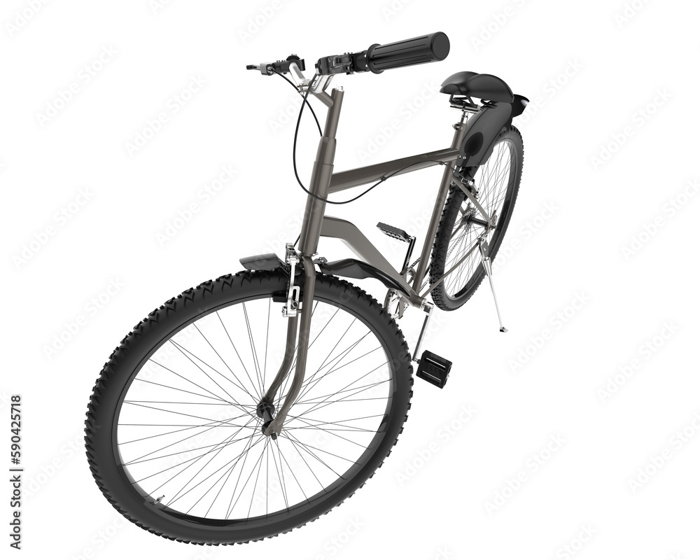 Fototapeta premium Realistic bike isolated on transparent background. 3d rendering - illustration