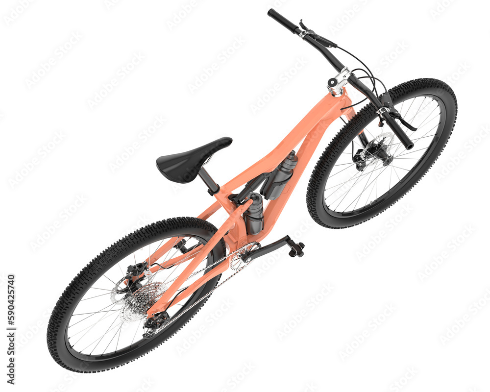 Fototapeta premium Realistic bike isolated on transparent background. 3d rendering - illustration