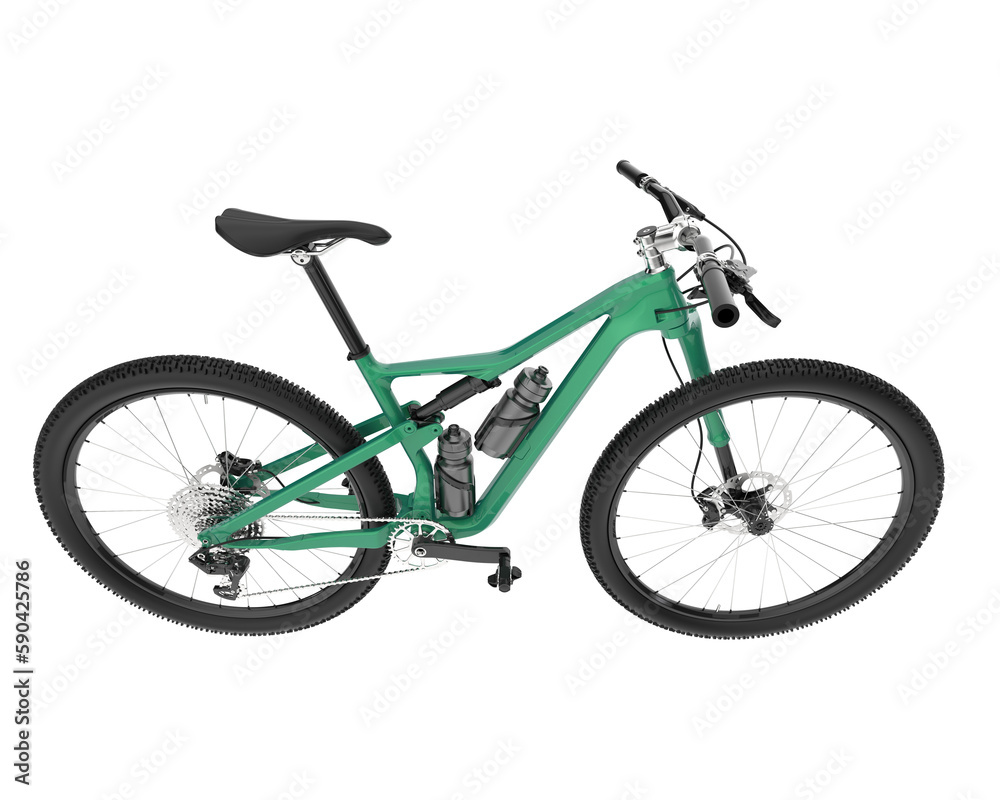 Fototapeta premium Realistic bike isolated on transparent background. 3d rendering - illustration