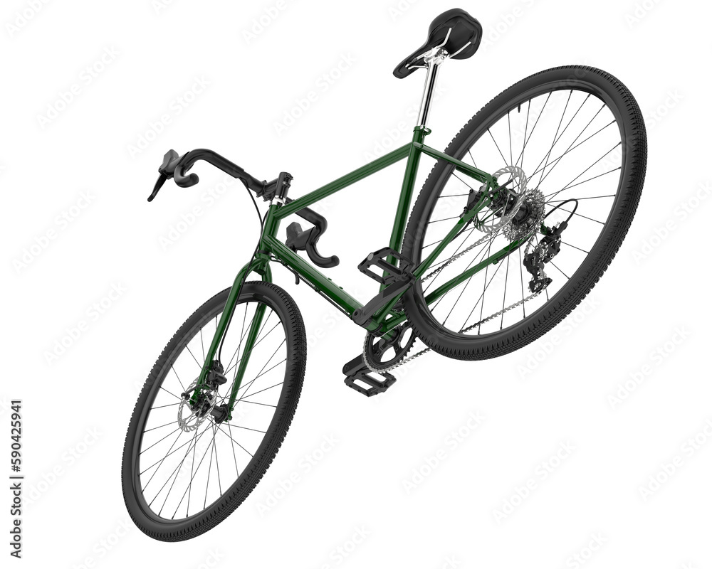 Fototapeta premium Realistic bike isolated on transparent background. 3d rendering - illustration