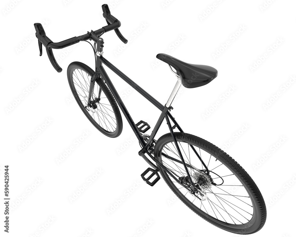 Obraz premium Realistic bike isolated on transparent background. 3d rendering - illustration
