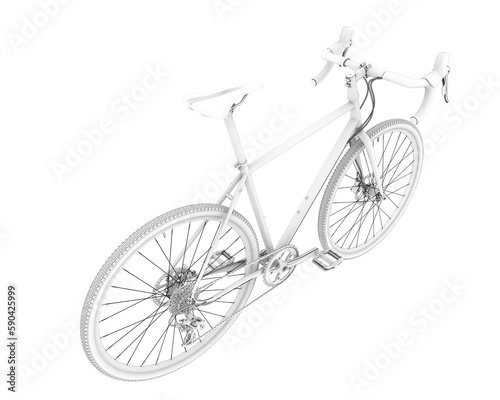 Realistic bike isolated on transparent background. 3d rendering - illustration