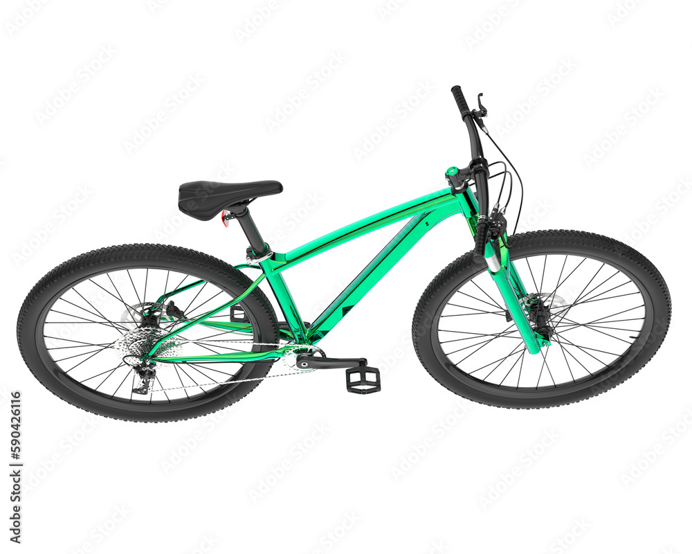 Fototapeta premium Realistic bike isolated on transparent background. 3d rendering - illustration