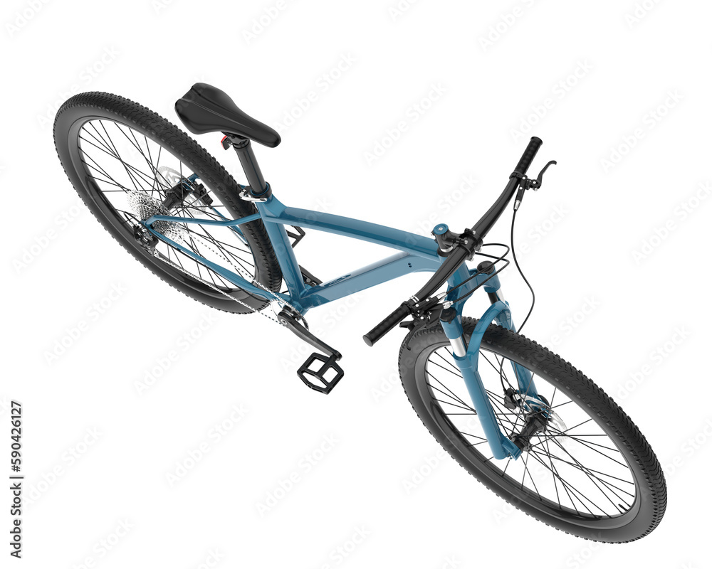 Fototapeta premium Realistic bike isolated on transparent background. 3d rendering - illustration