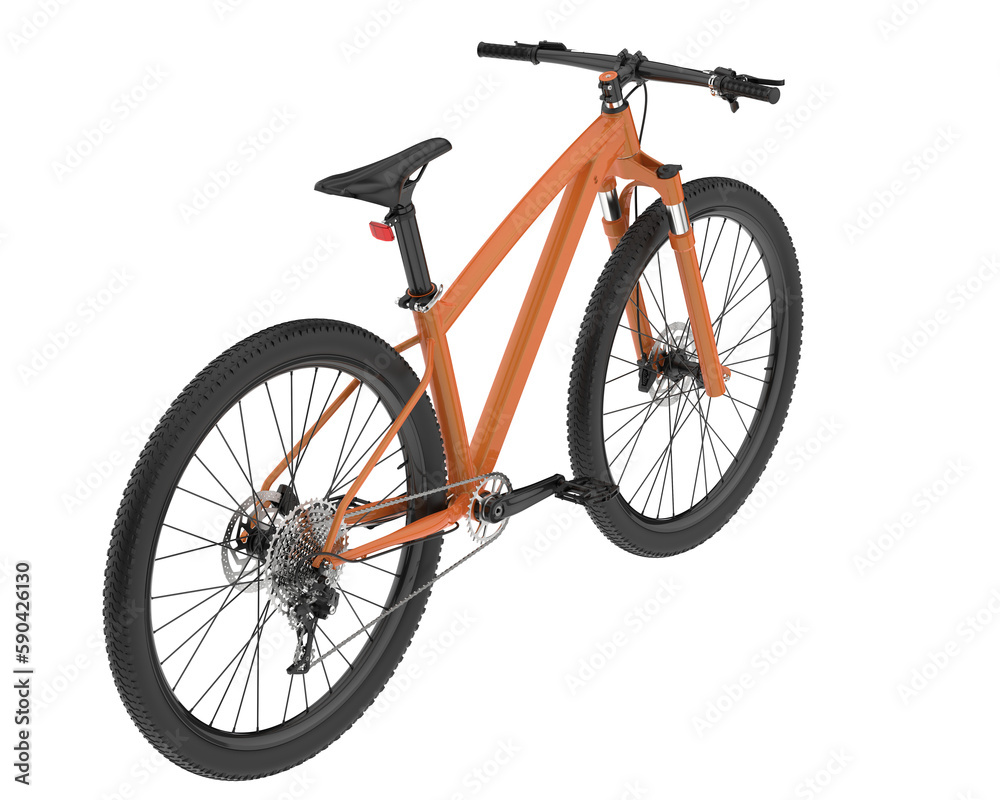 Realistic bike isolated on transparent background. 3d rendering - illustration