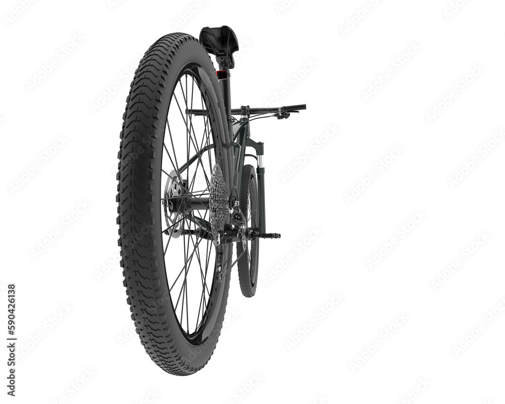 Fototapeta premium Realistic bike isolated on transparent background. 3d rendering - illustration