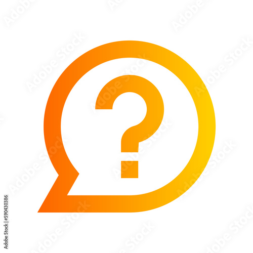 question gradient icon