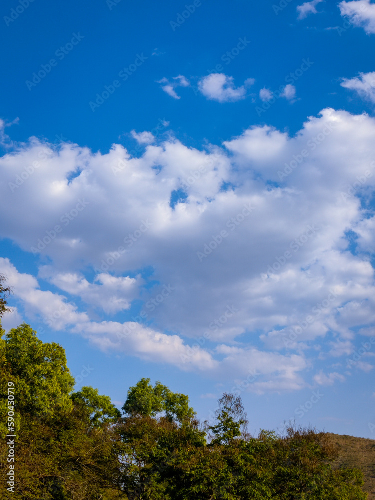 blue sky and clouds