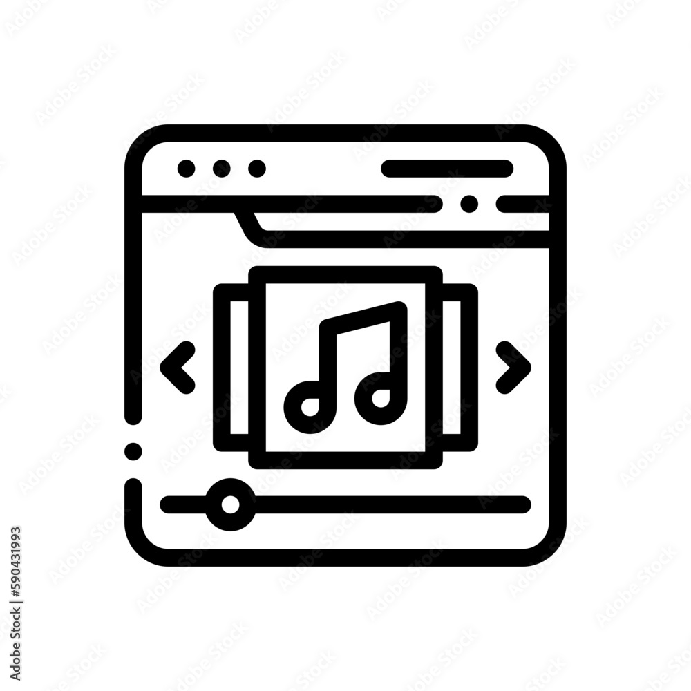 playlist line icon