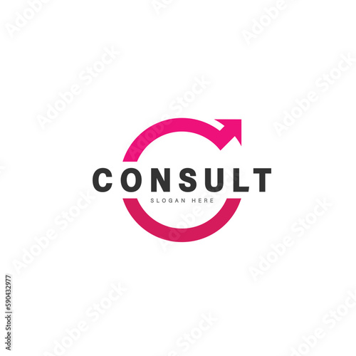 Consulting agency logo chat design symbol