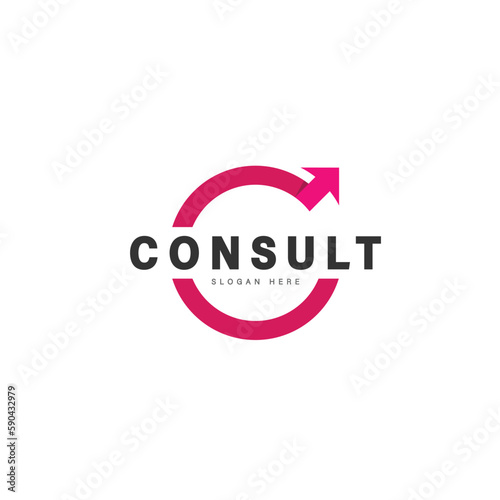 Consulting agency logo chat design symbol