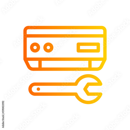 air conditioner gradient icon
