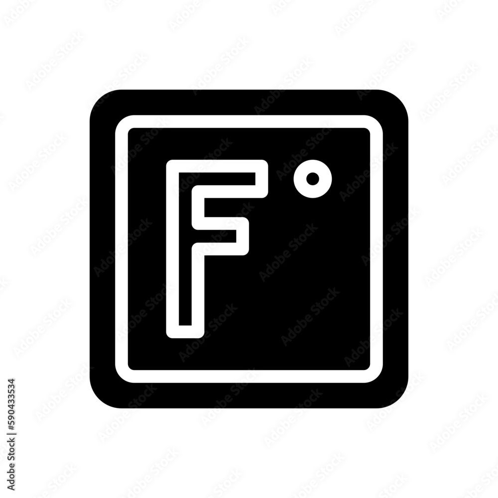 fahrenheit glyph icon