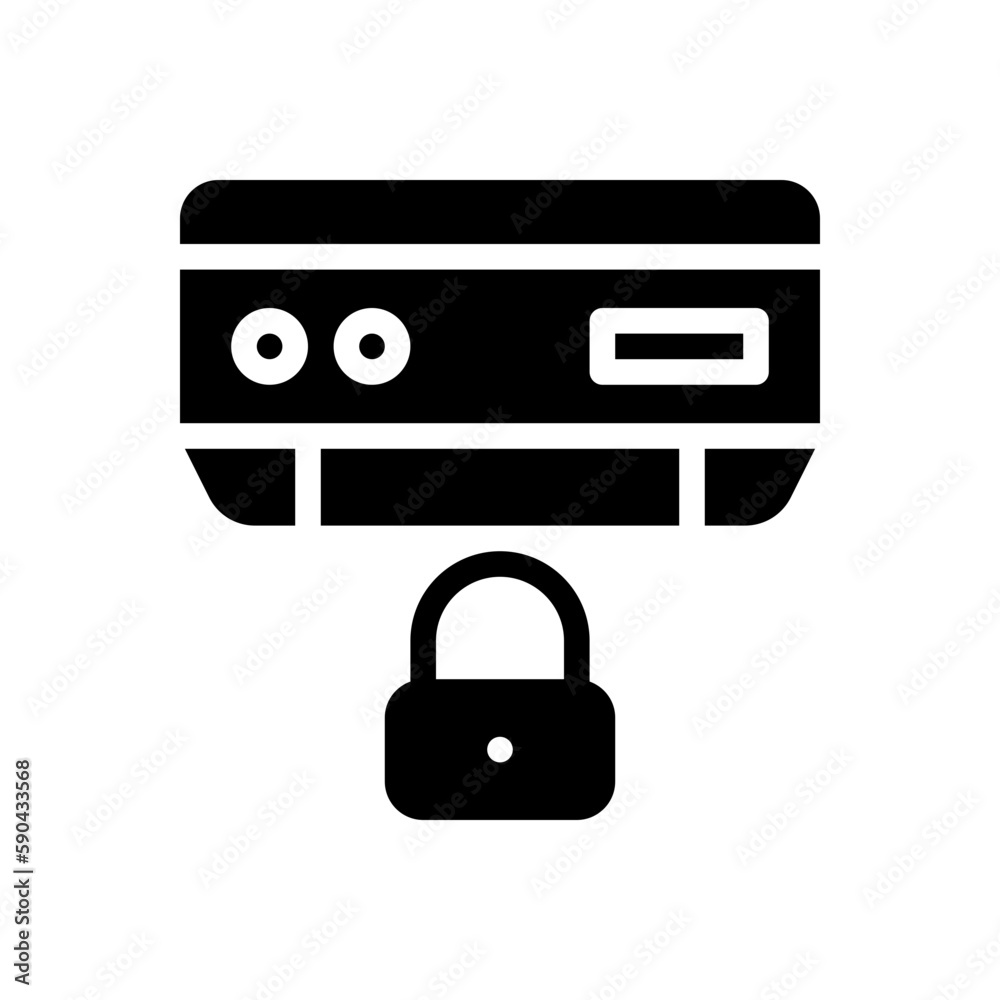 Obraz premium lock glyph icon