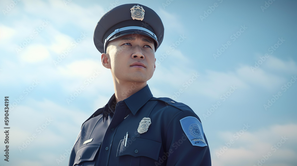 青空の中働く警察官・ポリスの男性・警察学校(Generative AI)
青空の中働く警察官・ポリスの男性・警察学校(Generative AI)
