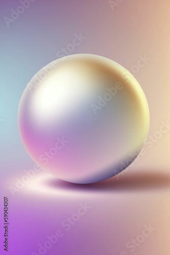 Luxurious pearl sphere ,made with Generative AI