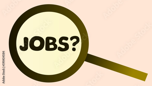 Looking For Jobs with Magnifying Glass