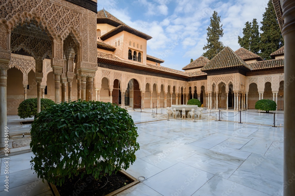 Court of the Lions Nasrid Palaces of Alhambra palace complex, Granada, Spain Court of the Lions Nasrid Palaces of Alhambra palace complex, Granada, Spain