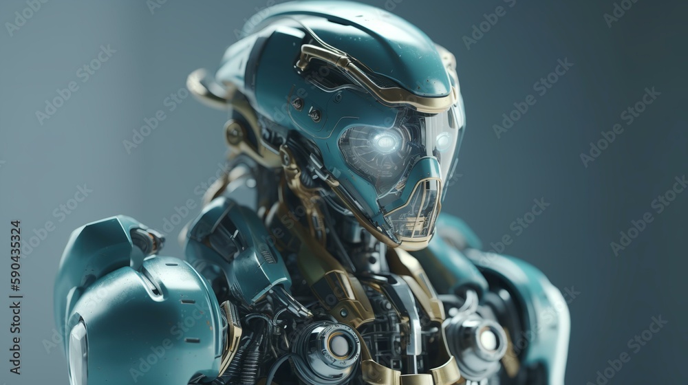 人間型ロボットの顔(Generative AI)
人間型ロボットの顔(Generative AI)