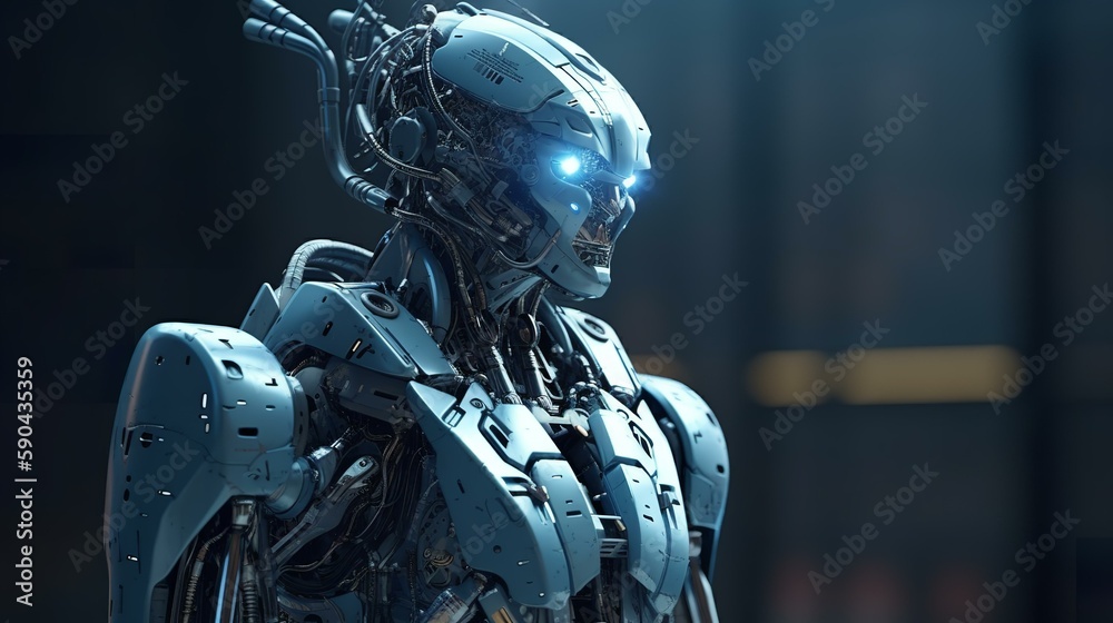 人間型ロボットの顔(Generative AI)
人間型ロボットの顔(Generative AI)