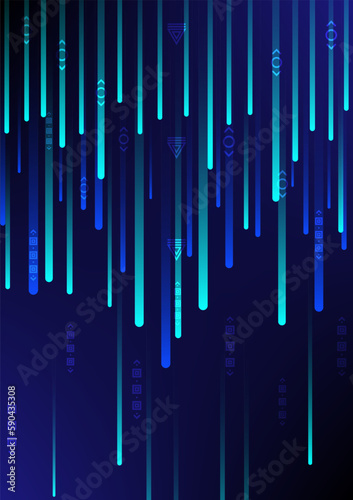 The futuristic blue beam moves down to the connection signal antenna. 