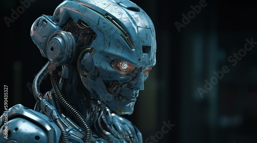 人間型ロボットの顔（Generative AI）
