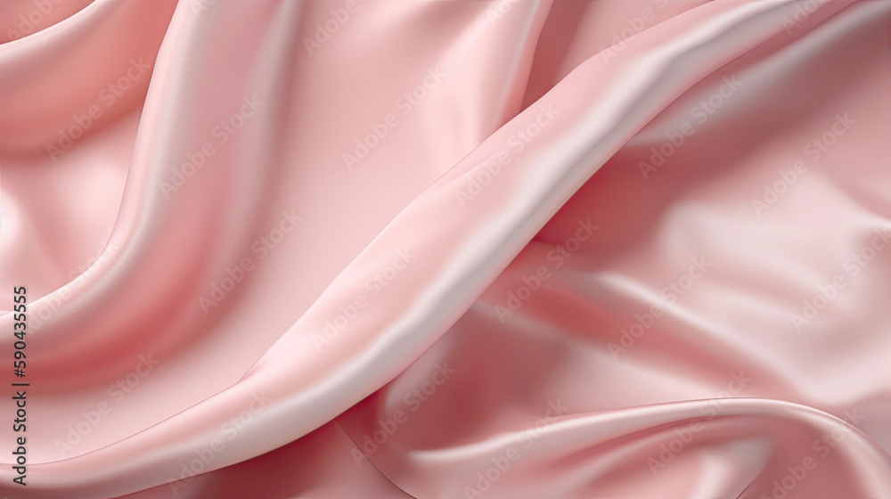 Fototapeta premium Pink Luxurious Silk Satin: Opulent, Glossy, and Elegant Background Designs. Generative AI Illustration.