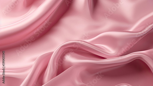 Pink Luxurious Silk Satin: Opulent, Glossy, and Elegant Background Designs. Generative AI Illustration.