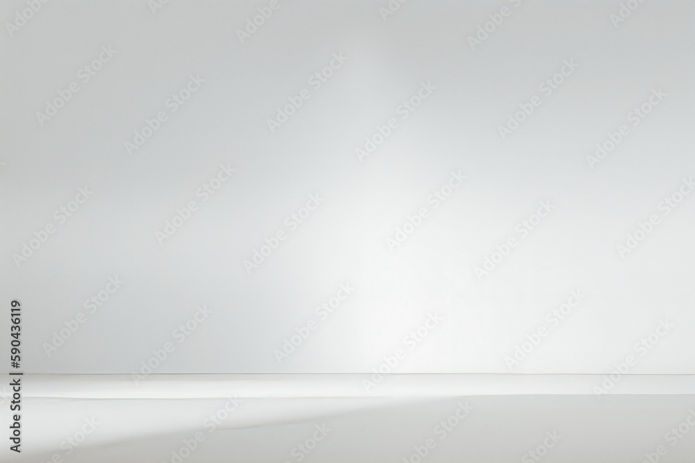 Abstract white studio background for product presentation. 