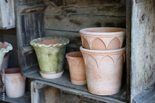 clay flower pots