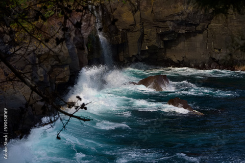 Scenery near Izu Kogen coast on the Izu Peninsula
Travel to the tip of the Izu Peninsula, battered by the rough waves of the Suruga Bay and cliffs, during the start of spring with fresh green photo