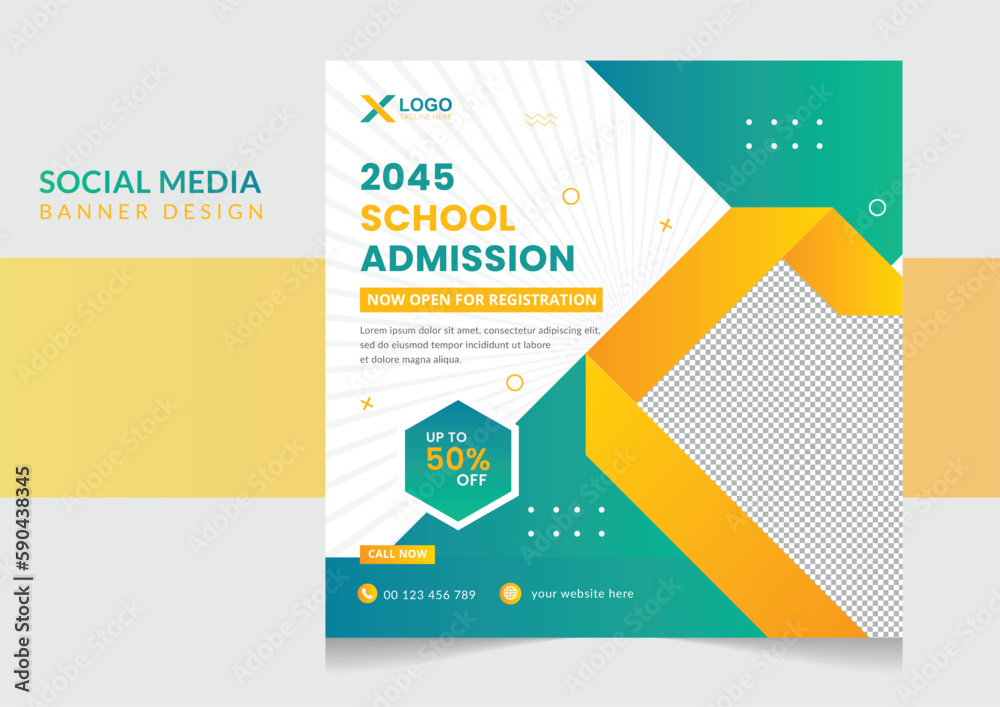 School-Admission-Social-Media-Post-Template
