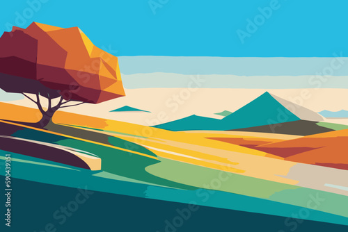 Landscape with Mountains and Hills © Createev One